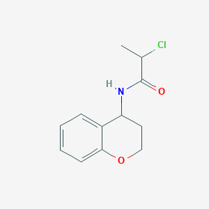 molecular formula C12H14ClNO2 B1420334 2-chloro-N-(3,4-dihydro-2H-1-benzopyran-4-yl)propanamide CAS No. 1097816-80-2