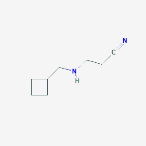 molecular formula C8H14N2 B1420339 3-[(Cyclobutylmethyl)amino]propanenitrile CAS No. 1095242-13-9