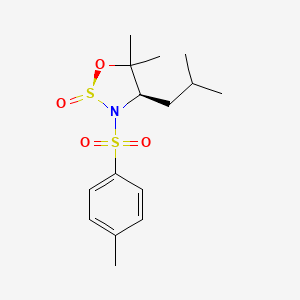 (2S,4R)-5,5-Dimethyl-3-(4-methylbenzene-1-sulfonyl)-4-(2-methylpropyl)-1,2lambda~4~,3-oxathiazolidin-2-one