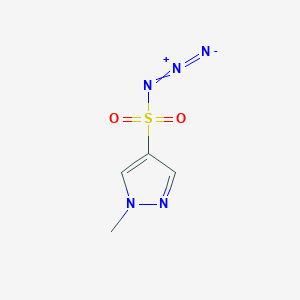 molecular formula C4H5N5O2S B1420340 1-甲基-1H-吡唑-4-磺酰叠氮化物 CAS No. 1152873-40-9