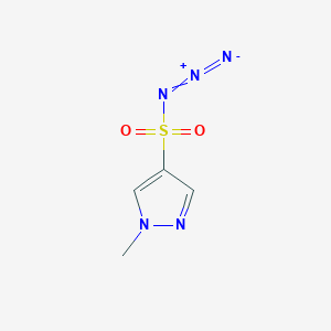 molecular formula C4H5N5O2S B1420340 1-メチル-1H-ピラゾール-4-スルホニルアジド CAS No. 1152873-40-9