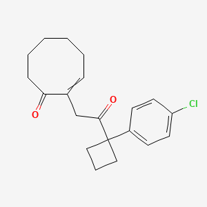 2-{2-[1-(4-Chlorophenyl)cyclobutyl]-2-oxoethyl}cyclooct-2-en-1-one