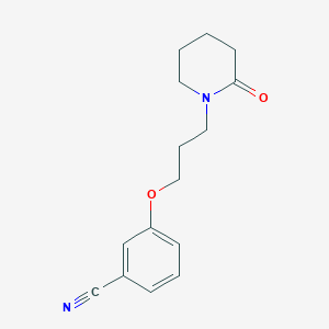 molecular formula C15H18N2O2 B1420341 3-[3-(2-Oxopiperidin-1-yl)propoxy]benzonitrile CAS No. 1095101-70-4