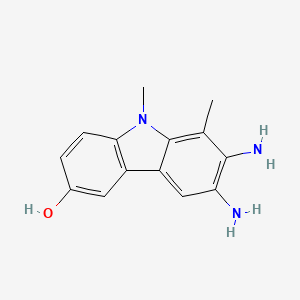 molecular formula C14H15N3O B14203448 6,7-Diamino-8,9-dimethyl-9H-carbazol-3-OL CAS No. 832723-93-0