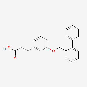 molecular formula C22H20O3 B14203455 3-{3-[([1,1'-Biphenyl]-2-yl)methoxy]phenyl}propanoic acid CAS No. 833485-18-0