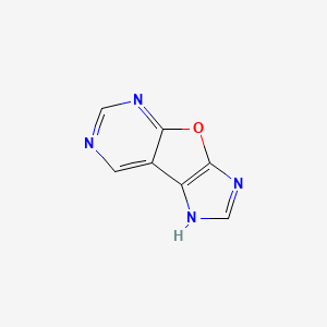 molecular formula C7H4N4O B14203467 7-oxa-3,5,9,11-tetrazatricyclo[6.4.0.02,6]dodeca-1(12),2(6),4,8,10-pentaene CAS No. 869647-91-6