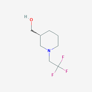 molecular formula C8H14F3NO B14203483 [(3R)-1-(2,2,2-Trifluoroethyl)piperidin-3-yl]methanol CAS No. 831169-71-2