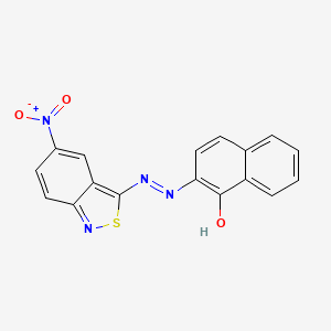 molecular formula C17H10N4O3S B14203488 2-[2-(5-Nitro-2,1-benzothiazol-3-yl)hydrazinylidene]naphthalen-1(2H)-one CAS No. 836612-73-8