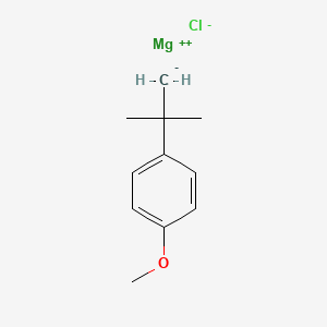 molecular formula C11H15ClMgO B14203497 magnesium;1-(2-methanidylpropan-2-yl)-4-methoxybenzene;chloride CAS No. 834906-40-0