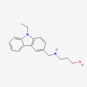 molecular formula C18H22N2O B1420354 3-{[(9-ethyl-9H-carbazol-3-yl)methyl]amino}propan-1-ol CAS No. 1157070-06-8