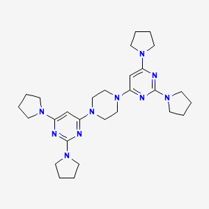 molecular formula C28H42N10 B14203560 4,4'-(Piperazine-1,4-diyl)bis[2,6-di(pyrrolidin-1-yl)pyrimidine] CAS No. 908140-93-2