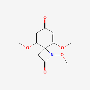 1-Azaspiro[3.5]non-5-ene-2,7-dione, 1,5,9-trimethoxy-