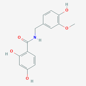 Benzamide, 2,4-dihydroxy-N-[(4-hydroxy-3-methoxyphenyl)methyl]-