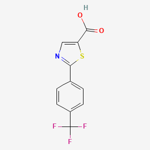 molecular formula C11H6F3NO2S B1420368 2-[4-(三氟甲基)苯基]-1,3-噻唑-5-羧酸 CAS No. 762287-51-4