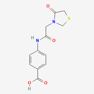 B1420372 4-[2-(4-Oxo-1,3-thiazolidin-3-yl)acetamido]benzoic acid CAS No. 1099142-27-4
