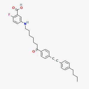 5-[(7-{4-[(4-Butylphenyl)ethynyl]phenyl}-7-oxoheptyl)amino]-2-fluorobenzoic acid