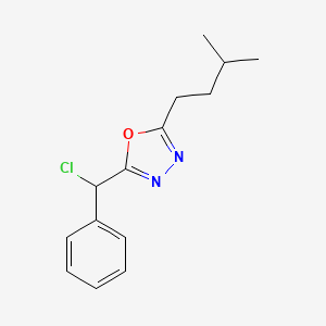 molecular formula C14H17ClN2O B1420380 2-[氯(苯基)甲基]-5-(3-甲基丁基)-1,3,4-噁二唑 CAS No. 1097053-12-7
