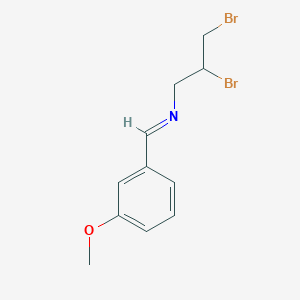 1-Propanamine, 2,3-dibromo-N-[(3-methoxyphenyl)methylene]-