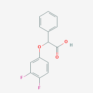 molecular formula C14H10F2O3 B1420394 2-(3,4-Difluorophenoxy)-2-phenylacetic acid CAS No. 1082558-35-7