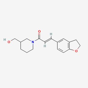 B1420400 3-(2,3-Dihydro-1-benzofuran-5-yl)-1-[3-(hydroxymethyl)piperidin-1-yl]prop-2-en-1-one CAS No. 1158108-07-6
