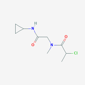 molecular formula C9H15ClN2O2 B1420401 2-chloro-N-[(cyclopropylcarbamoyl)methyl]-N-methylpropanamide CAS No. 1155642-62-8