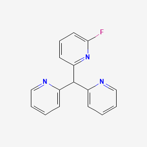 molecular formula C16H12FN3 B14204034 Pyridine, 2-(di-2-pyridinylmethyl)-6-fluoro- CAS No. 824967-91-1