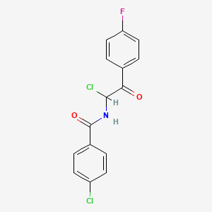 4-Chloro-N-[1-chloro-2-(4-fluorophenyl)-2-oxoethyl]benzamide