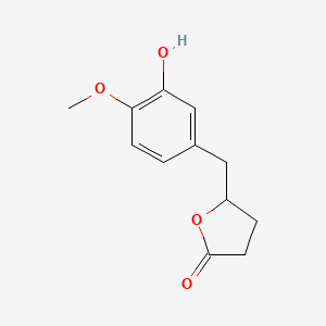 5-[(3-Hydroxy-4-methoxyphenyl)methyl]oxolan-2-one