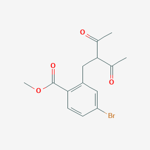 Methyl 2-(2-acetyl-3-oxobutyl)-4-bromobenzoate