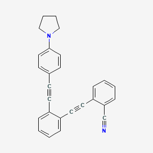 2-[(2-{[4-(Pyrrolidin-1-yl)phenyl]ethynyl}phenyl)ethynyl]benzonitrile