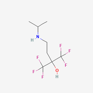 molecular formula C8H13F6NO B14204086 1,1,1-Trifluoro-4-[(propan-2-yl)amino]-2-(trifluoromethyl)butan-2-ol CAS No. 824954-69-0