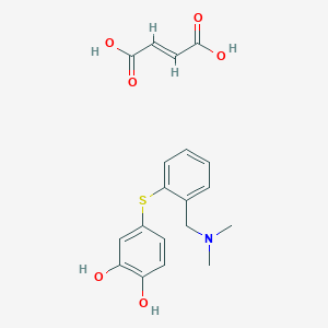 B142041 4-((2-((Dimethylamino)methyl)phenyl)thio)-1,2-benzenediol (Z)-2-butenedioate (1:1) (salt) CAS No. 127906-30-3