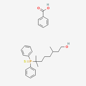 molecular formula C29H37O3PS B14204132 Benzoic acid;7-diphenylphosphinothioyl-3,7-dimethyloctan-1-ol CAS No. 828282-65-1