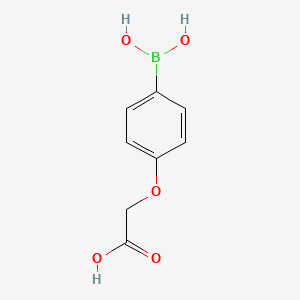 molecular formula C8H9BO5 B1420415 4-(羧甲氧基)苯硼酸 CAS No. 1072945-84-6