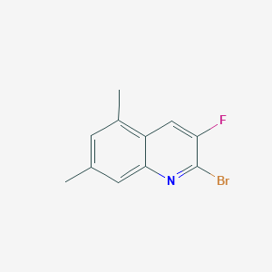 molecular formula C11H9BrFN B14204155 Quinoline, 2-bromo-3-fluoro-5,7-dimethyl- CAS No. 834884-05-8