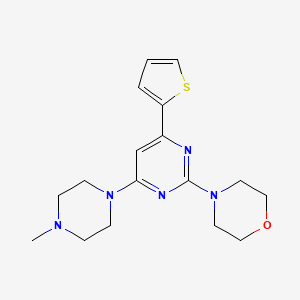 molecular formula C17H23N5OS B14204170 4-[4-(4-Methylpiperazin-1-yl)-6-(thiophen-2-yl)pyrimidin-2-yl]morpholine CAS No. 832076-01-4