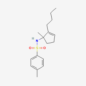 N-(2-Butyl-1-methylcyclopent-2-en-1-yl)-4-methylbenzene-1-sulfonamide