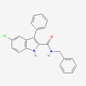 molecular formula C22H17ClN2O B14204262 1H-Indole-2-carboxamide, 5-chloro-3-phenyl-N-(phenylmethyl)- CAS No. 850547-70-5