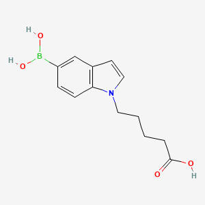 molecular formula C13H16BNO4 B1420428 5-(5-硼-1H-吲-1-基)戊酸 CAS No. 1072946-60-1