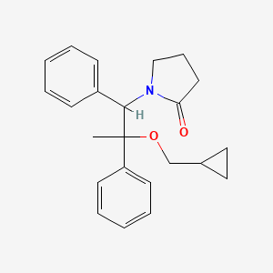 2-Pyrrolidinone, 1-[2-(cyclopropylmethoxy)-1,2-diphenylpropyl]-