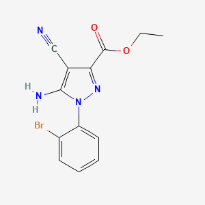 Ethyl 5-amino-1-(2-bromophenyl)-4-cyano-1H-pyrazole-3-carboxylate