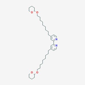 molecular formula C38H60N2O4 B14204329 4,4'-Bis{9-[(oxan-2-yl)oxy]nonyl}-2,2'-bipyridine CAS No. 827605-88-9