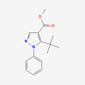 molecular formula C15H18N2O2 B1420436 5-(叔丁基)-1-苯基-1H-吡唑-4-羧酸甲酯 CAS No. 1150164-50-3