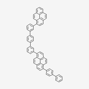 molecular formula C62H38 B14204387 1-(4-Phenylphenyl)-6-[3-[4-(3-pyren-1-ylphenyl)phenyl]phenyl]pyrene CAS No. 918654-73-6