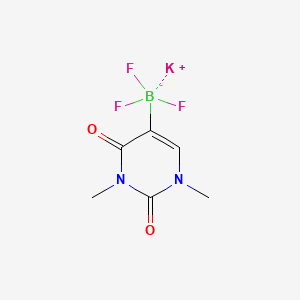 molecular formula C6H7BF3KN2O2 B1420439 1,3-二甲基尿嘧啶-5-三氟硼酸钾盐 CAS No. 1150654-77-5