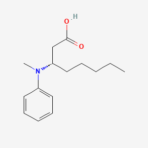 molecular formula C15H23NO2 B14204399 (3S)-3-[Methyl(phenyl)amino]octanoic acid CAS No. 833453-88-6