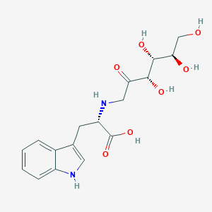 molecular formula C₁₇H₂₂N₂O₇ B142044 D-果糖，1-((1-羧基-2-(1H-吲哚-3-基)乙基)氨基)-1-脱氧-, (S)- CAS No. 25020-15-9