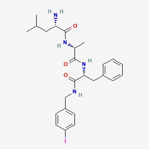 molecular formula C25H33IN4O3 B14204432 L-Leucyl-D-alanyl-N-[(4-iodophenyl)methyl]-D-phenylalaninamide CAS No. 824406-97-5