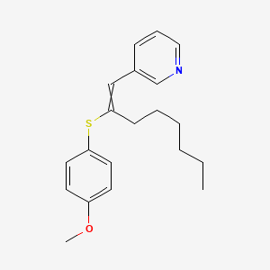 molecular formula C20H25NOS B14204437 3-{2-[(4-Methoxyphenyl)sulfanyl]oct-1-EN-1-YL}pyridine CAS No. 830320-28-0