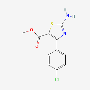 molecular formula C11H9ClN2O2S B1420445 2-氨基-4-(4-氯苯基)噻唑-5-羧酸甲酯 CAS No. 1065074-65-8